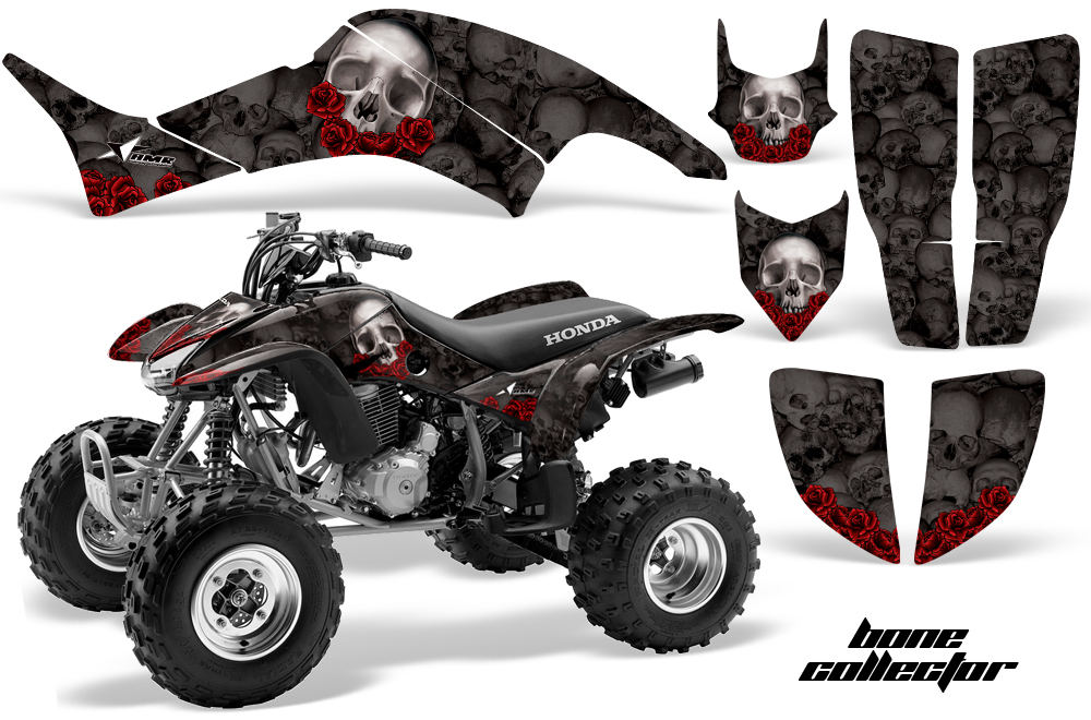 Honda TRX400EX Graphics Kit BLACK BoneCollector JPG